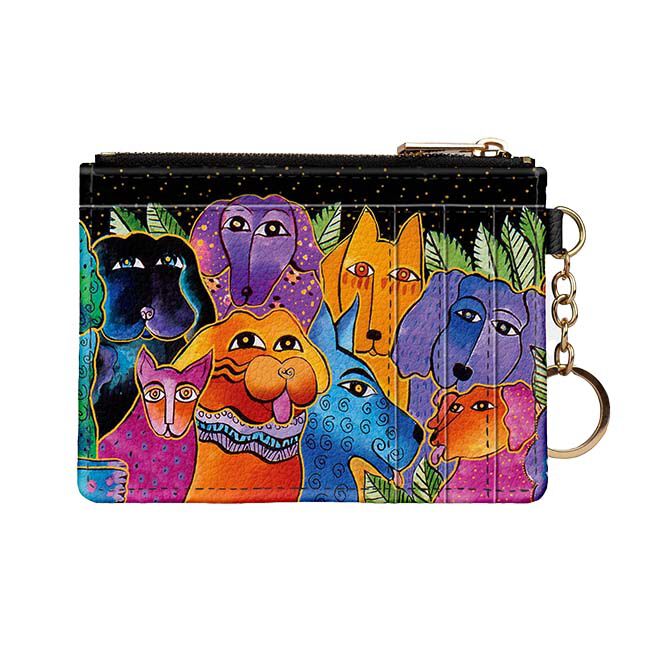 Monarque Laurel Burch RFID Keychain Wallet - Dogs and Doggies - Closeout image number null