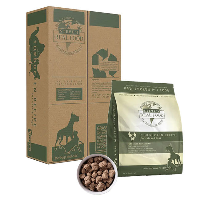 Steve's Raw Frozen Turducken Barf Recipe Dog & Cat Food - Nuggets image number null