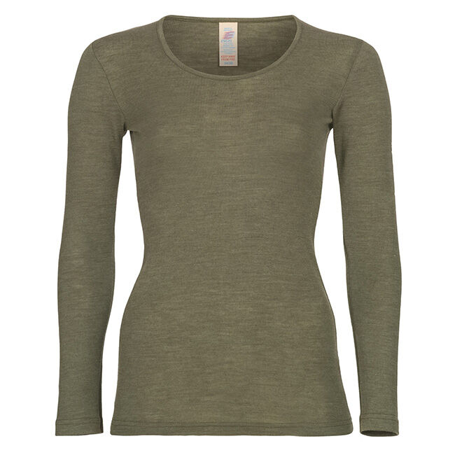 Engel Natur Camicia Donna Maniche Corte – 70% Lana Biologica, 30% Seta, Colore Rame, Taglia 38-40