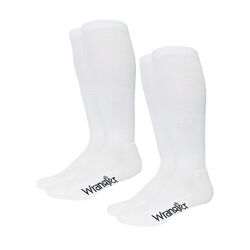 Wrangler Kids' Western Boot Socks - 2-Pack - White