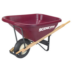 Scenic Road Single Wheel Wheelbarrow - 8 Cubic Feet