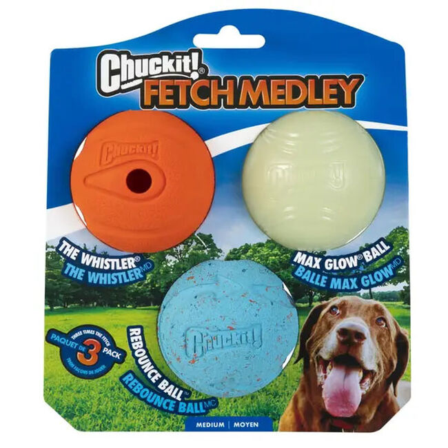 ChuckIt! Fetch Medley Balls - Medium - 3-Count image number null