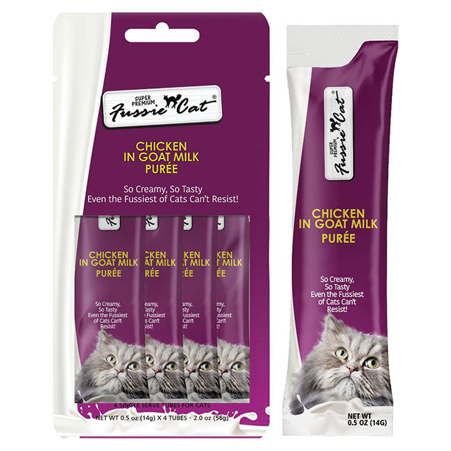 Fussie Cat Puree Chicken in Goat Milk - 4-Pack image number null