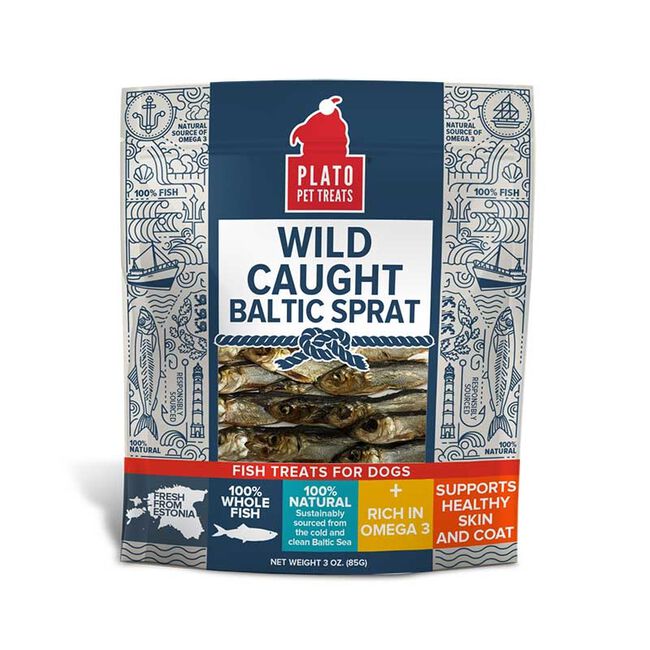 Plato Wild Caught Baltic Sprat Fish Treats for Dogs image number null