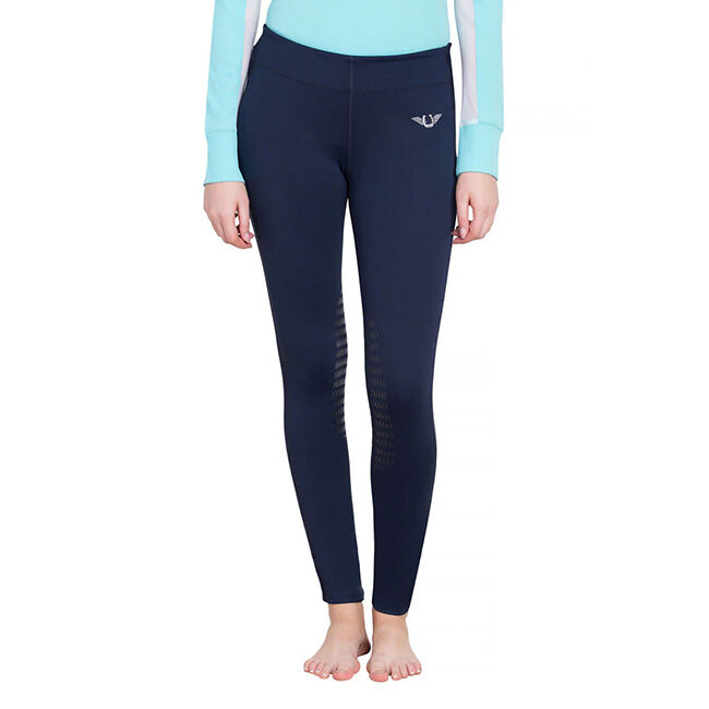 TuffRider Women's Ventilated Schooling Tights - Navy/Navy image number null
