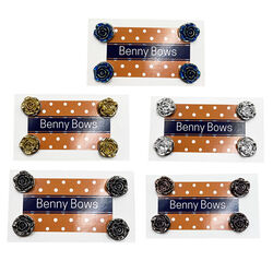 Benny Bows Magnetic Rose Number Pins