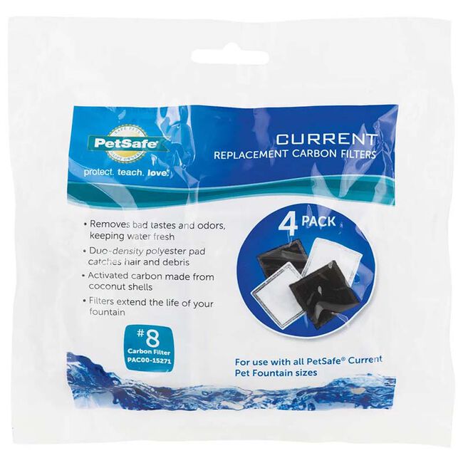 PetSafe Replacement Carbon Filters for Current Fountains - 4-Pack image number null