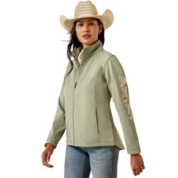 Ariat Women's Logo Softshell Jacket - Sea Spray Heather