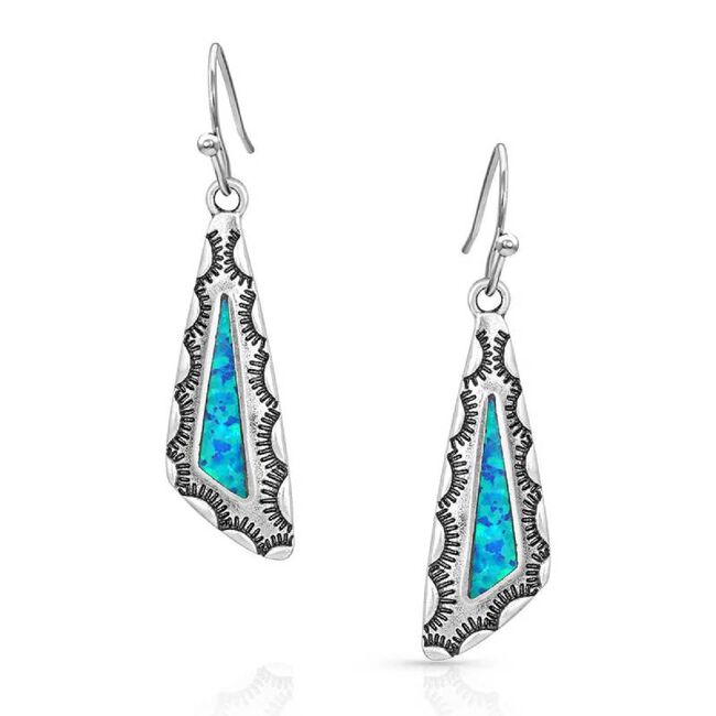 Montana Silversmiths Salem Dusk Geometric Opal Earrings - Closeout image number null