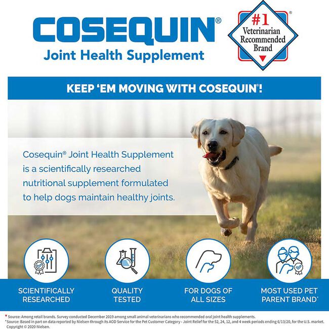 Nutramax Cosequin Joint Health Supplement for Dogs - with Glucosamine, Chondroitin, MSM, and Omega-3's image number null
