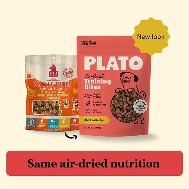 Plato Small Bites Dog Treats - Organic Chicken Recipe image number null