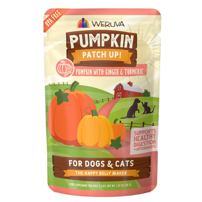 Weruva Pumpkin Patch Up Pumpkin w/ Ginger & Tumeric Supplement for Cats & Dogs - 1.05oz image number null