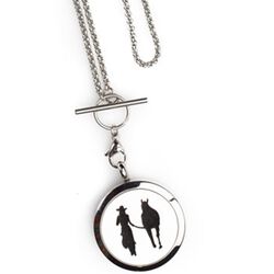 Annie Oakley Horse And Rider Aroma Locket Necklace