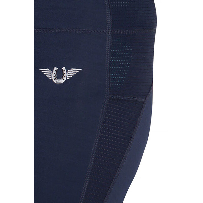 TuffRider Women's Ventilated Schooling Tights - Navy/Navy image number null