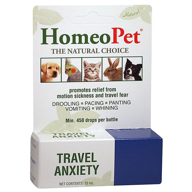 HomeoPet Travel Anxiety - Homeopathic Travel Anxiety Support for Pets - 15 mL image number null