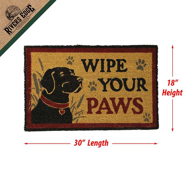 River's Edge Products Coir Welcome Mat - Labrador "Wipe Your Paws" image number null