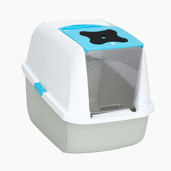 Catit Hooded Cat Litter Pan - Blue