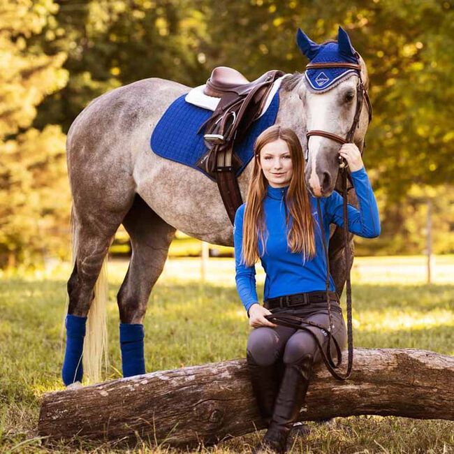 LeMieux Classic Ear Net - Benetton Blue - Closeout image number null