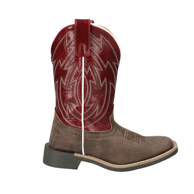 Smoky Mountain Boots Kids' Nomad Western Boots - Brown Distressed/Burgundy image number null