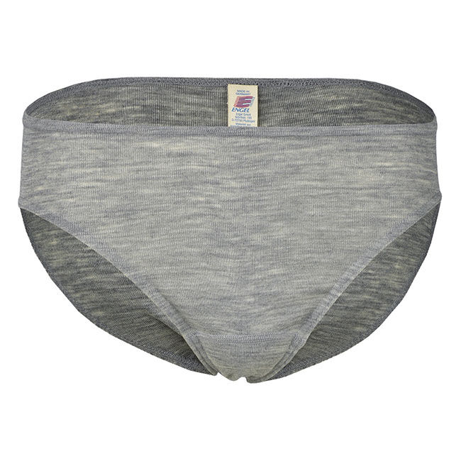 Engel Women's Wool/Silk Blend Bikini Brief - Light Grey Melange image number null
