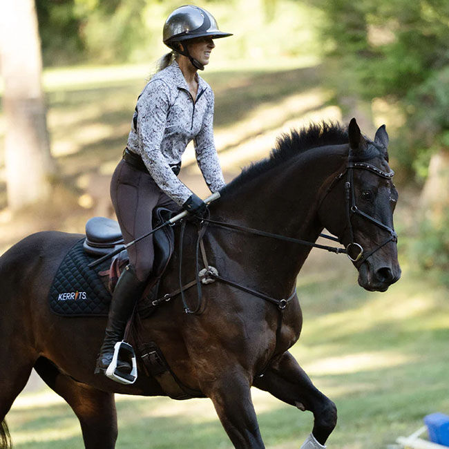 Kerrits Women's Coolcore Silicone Full Leg Riding Tech Tights - Mocha image number null