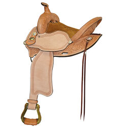 Fabtron Floral Sunset Barrel Racer Saddle