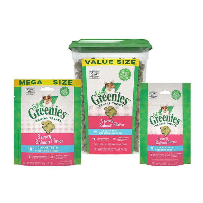 Greenies Feline Salmon Flavor Dental Cat Treats image number null