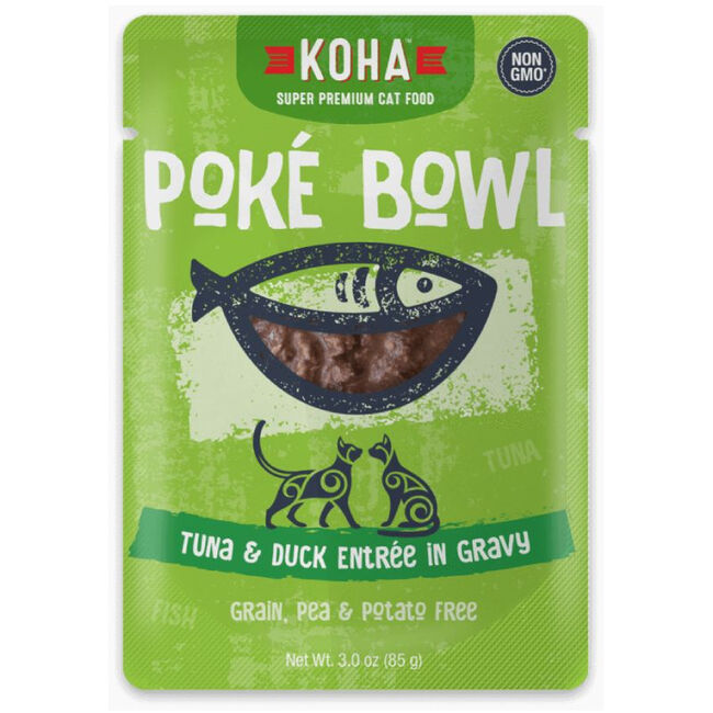 Koha Poké Bowl Tuna & Duck Entrée in Gravy for Cats image number null