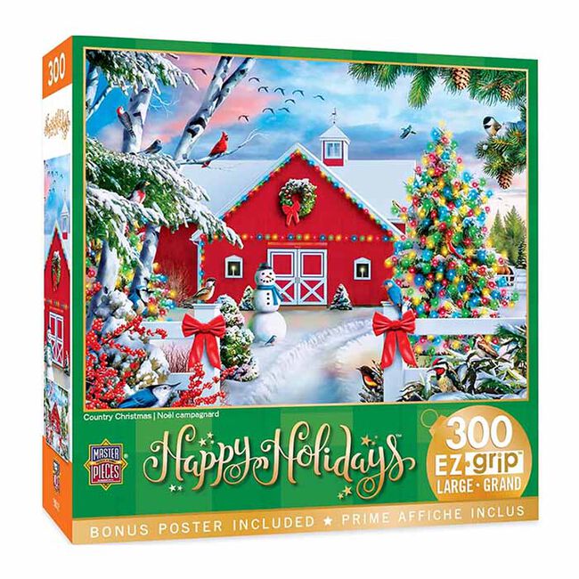 MasterPieces 300-Piece Happy Holidays Puzzle - Country Christmas image number null