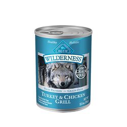 Blue Buffalo Wilderness Wet Dog Food- Turkey and Chicken Grill 12.5 oz