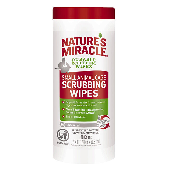 Nature's Miracle Small Animal Cage Scrubbing Wipes - 30 Count image number null