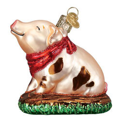 Old World Christmas Ornament - Piggy in the Puddle