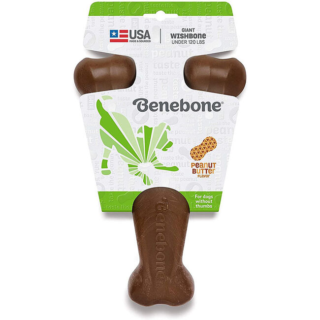 Benebone Wishbone Dog Chew - Peanut Butter Flavor image number null