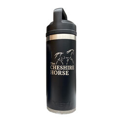 The Cheshire Horse YETI Rambler 18 oz Bottle with Chug Cap - Black