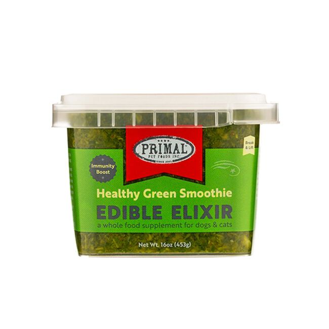 Primal Pet Foods Edible Elixirs - Immunity Boost Healthy Green Smoothie - 16 oz image number null