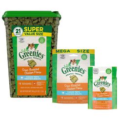 Greenies Feline Dental Treats - Oven-Roasted Chicken Flavor