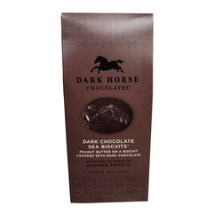 Dark Horse Chocolates Dark Chocolate Peanut Butter Sea Biscuits - 6-Piece Gable Box