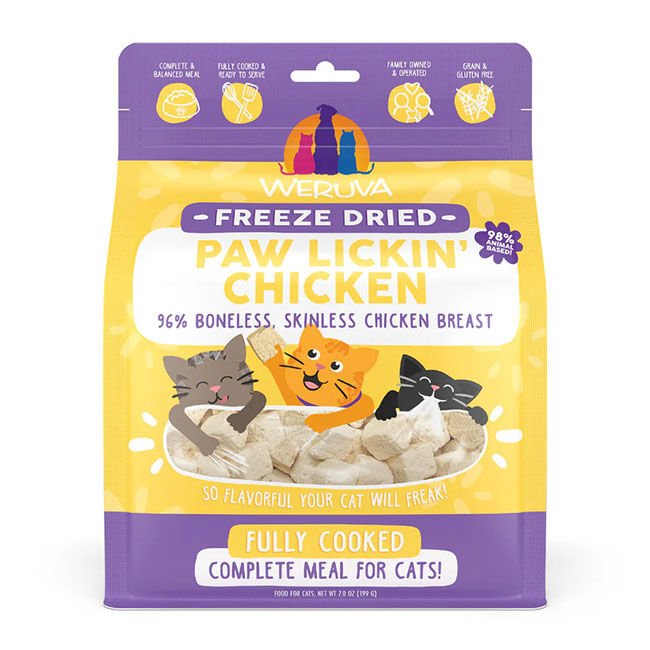 Weruva Freeze-Dried & Fully-Cooked Cat Food - Paw Lickin' Chicken Recipe image number null