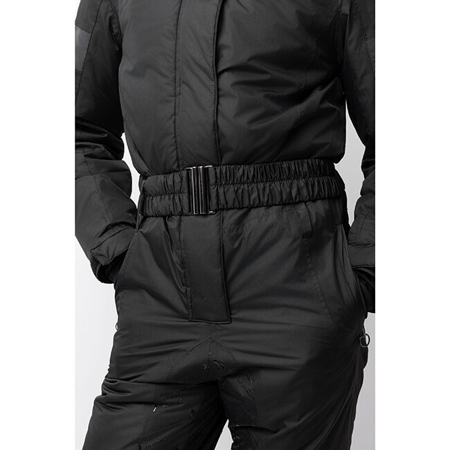 Horze Kids' Annica Waterproof Padded Full Grip Riding Overalls - Caviar image number null