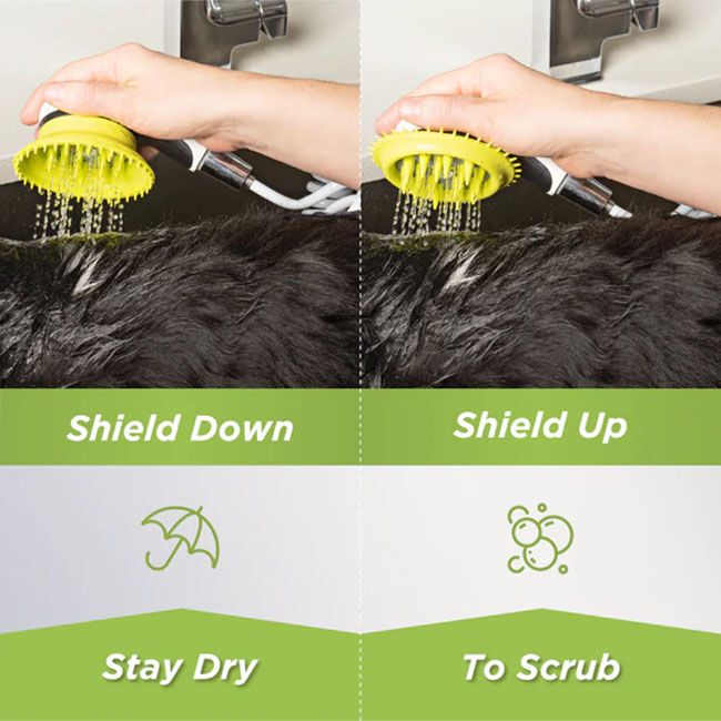 Wondurdog Indoor Dog Wash - Sink Attachment with Splash Shield Brush image number null
