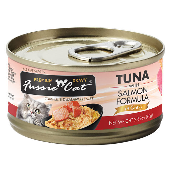 Fussie Cat Premium Gravy Cat Food - Tuna with Salmon Formula in Gravy - 2.8 oz image number null