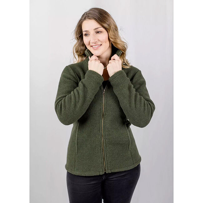 Engel Women's 100% Wool Zippered Jacket - Reed Melange image number null