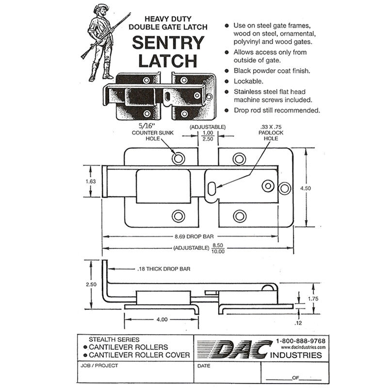DAC Industries Sentry Gate Latch | The Cheshire Horse