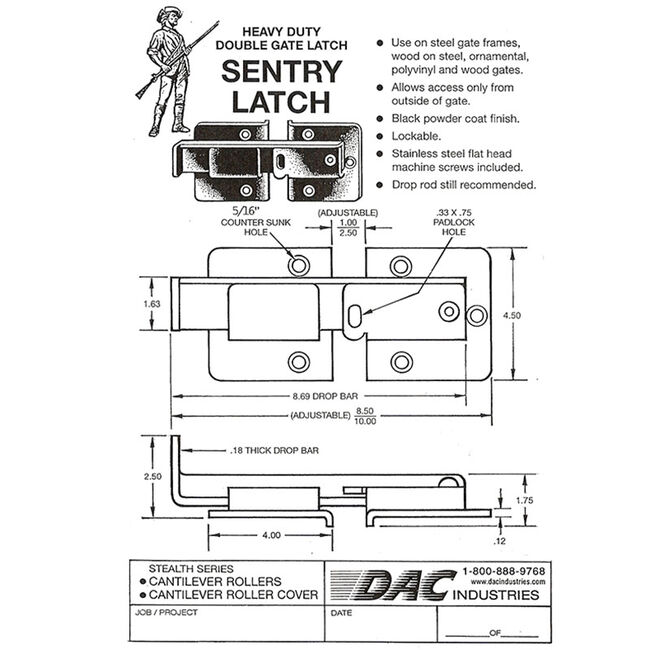 DAC Industries Sentry Gate Latch image number null