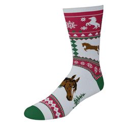GT Reid Adult Holiday Socks - Horse Sweater