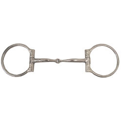Intrepid International Futurity Stainless Steel Snaffle Bit with Engraved German Silver Trim