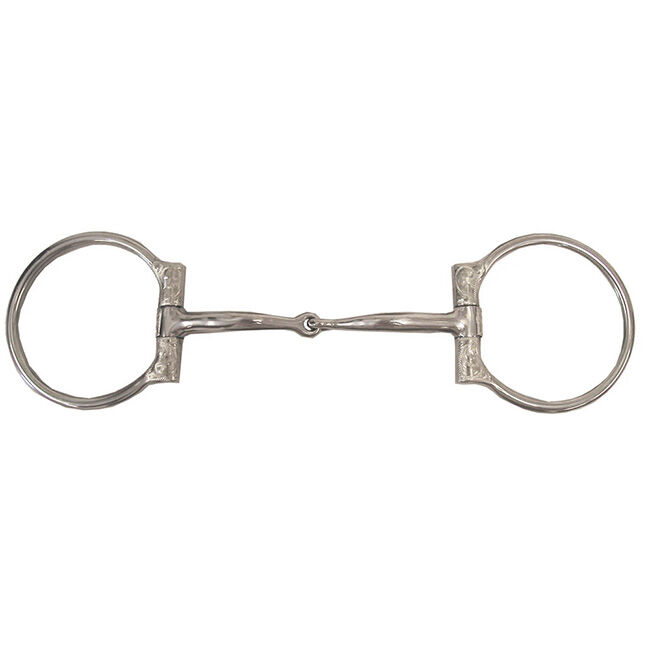 Intrepid International Futurity Stainless Steel Snaffle Bit with Engraved German Silver Trim image number null