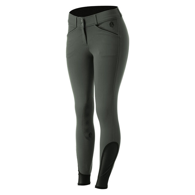 Equinavia Women's Astrid Silicone Knee Patch Breeches - Carbon Gray/Black image number null