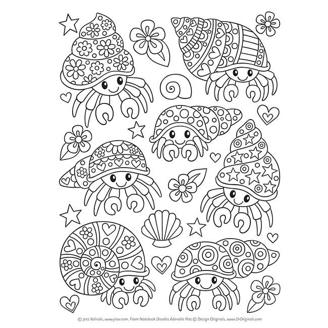 Notebook Doodles Adorable Pets: Coloring & Activity Book with 32 Dazzling Designs image number null