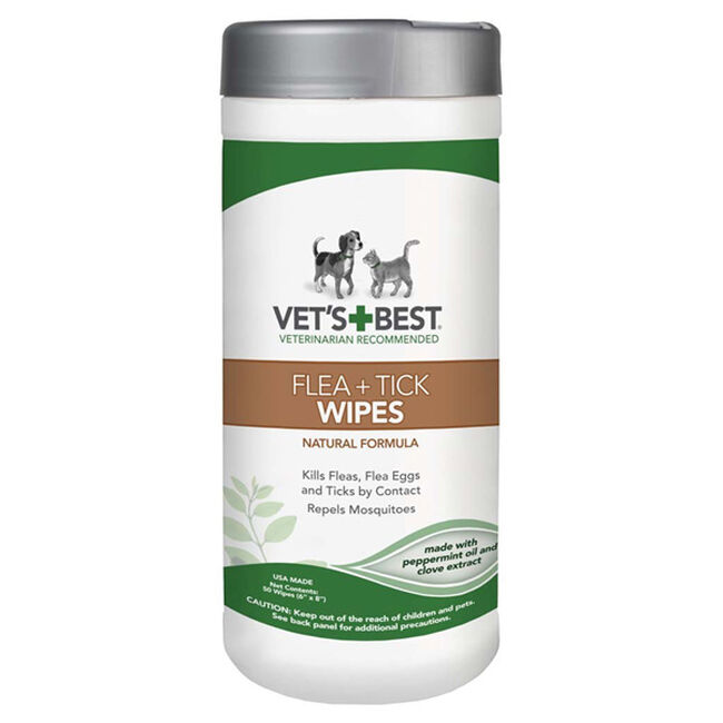 Vet's Best Flea and Tick Wipes 50ct for Dogs and Cats image number null